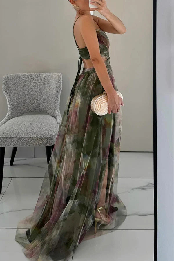 ELÉNA - VESTIDO LARGO FLORAL