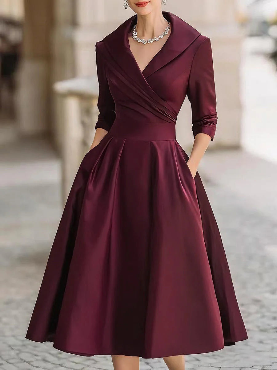 LINA - VESTIDO MIDI EN SATÉN