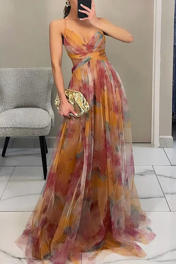 ELÉNA - VESTIDO LARGO FLORAL