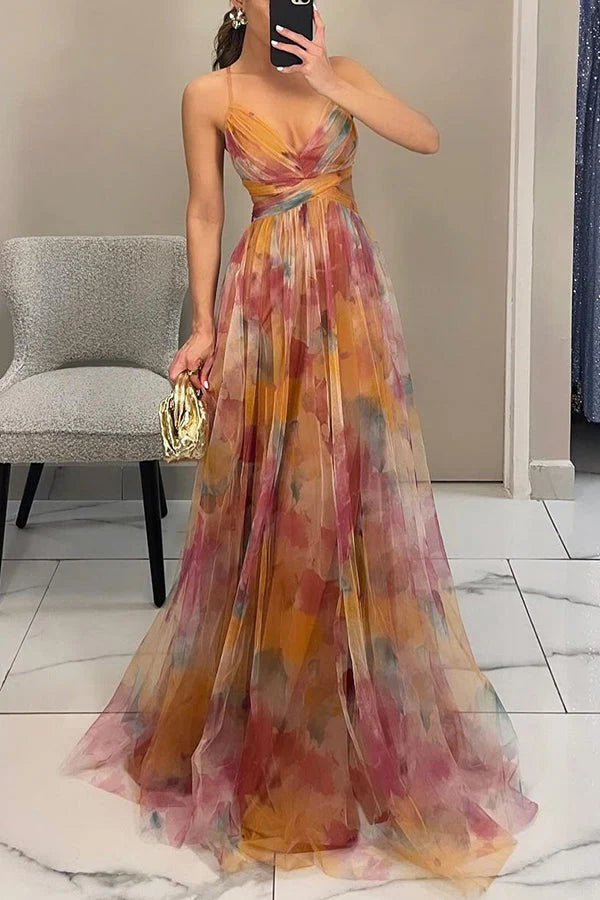 ELÉNA - VESTIDO LARGO FLORAL
