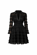 PARISA – VESTIDO CON FLECOS TRANSPARENTES