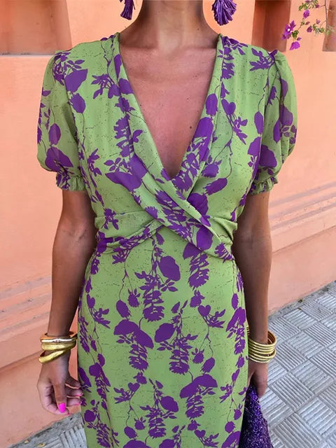 VELA - VESTIDO MIDI ESTAMPADO