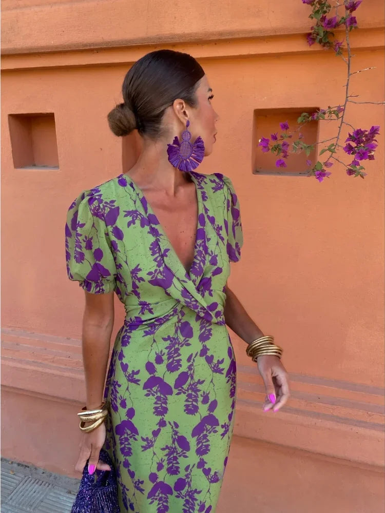 VELA - VESTIDO MIDI ESTAMPADO