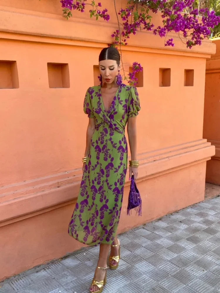 VELA - VESTIDO MIDI ESTAMPADO