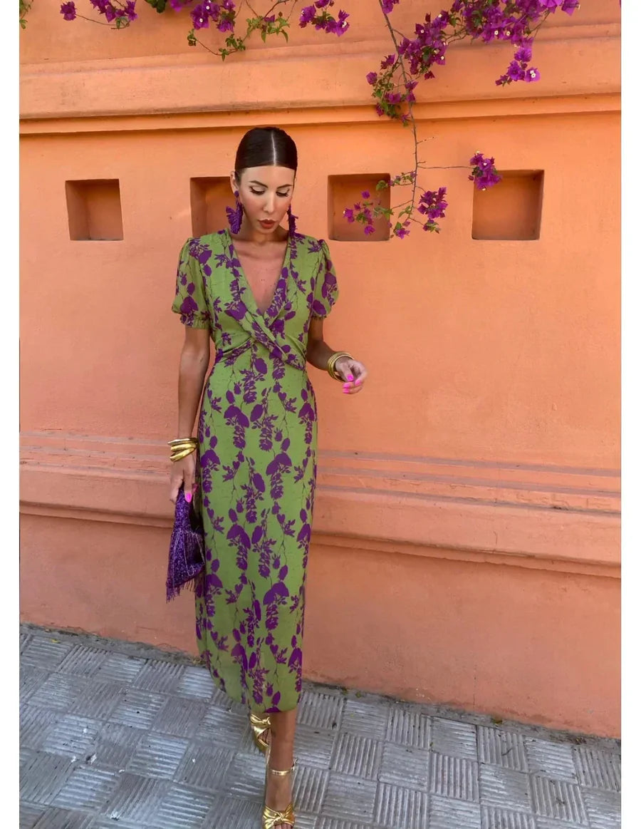 VELA - VESTIDO MIDI ESTAMPADO