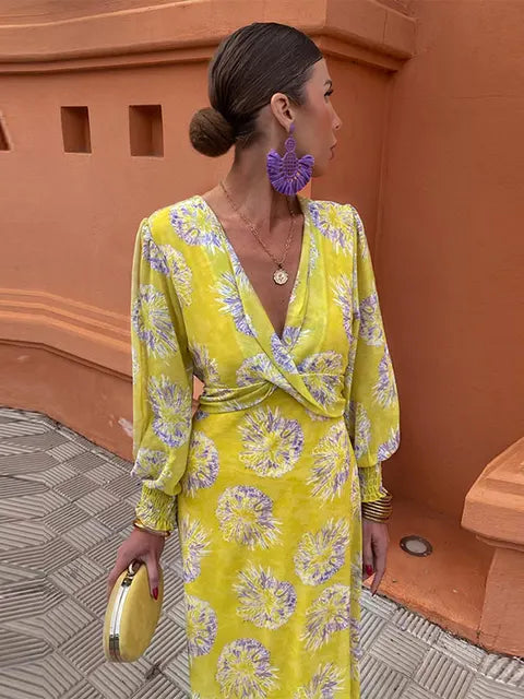 VELA - VESTIDO MIDI ESTAMPADO