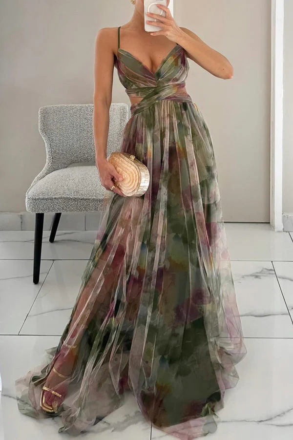 ELÉNA - VESTIDO LARGO FLORAL
